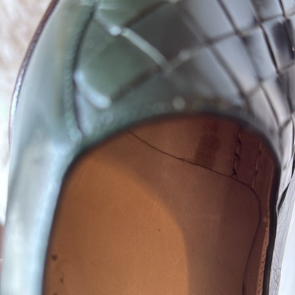Cole Haan leather, Italian handmade, Hunter Green, weave accent on top, 9.5/10 - Picture 9 of 10